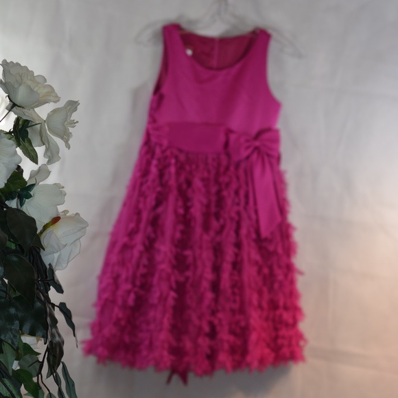 Princess Faith Pink frilly dress SZ 14 - Picture 2 of 9